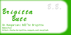 brigitta bute business card